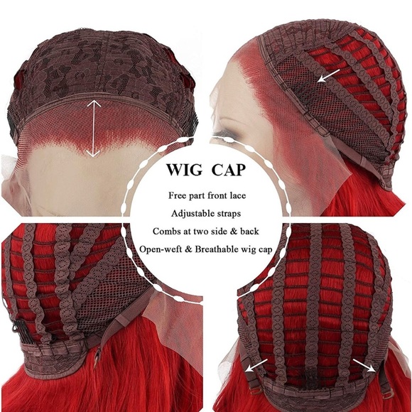 ♥️ 26” RED BODY WAVY Lace Front Wig *NWT*💖 - Picture 4 of 5